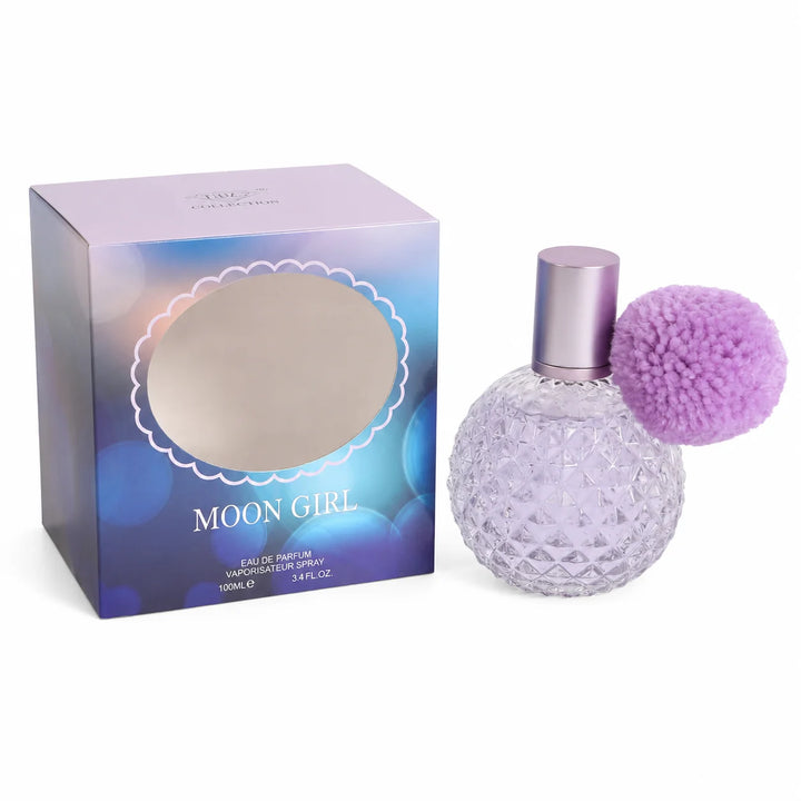 Moon Girl Eau de Parfum for Women, 100ml / 3.4 Fl Oz – Sweet Floral Fruity Perfume Spray – Feminine Everyday Fragrance with Decorative Pom Pom Bottle, Gift for Her