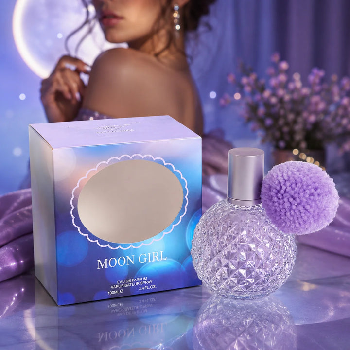 Moon Girl Eau de Parfum for Women, 100ml / 3.4 Fl Oz – Sweet Floral Fruity Perfume Spray – Feminine Everyday Fragrance with Decorative Pom Pom Bottle, Gift for Her