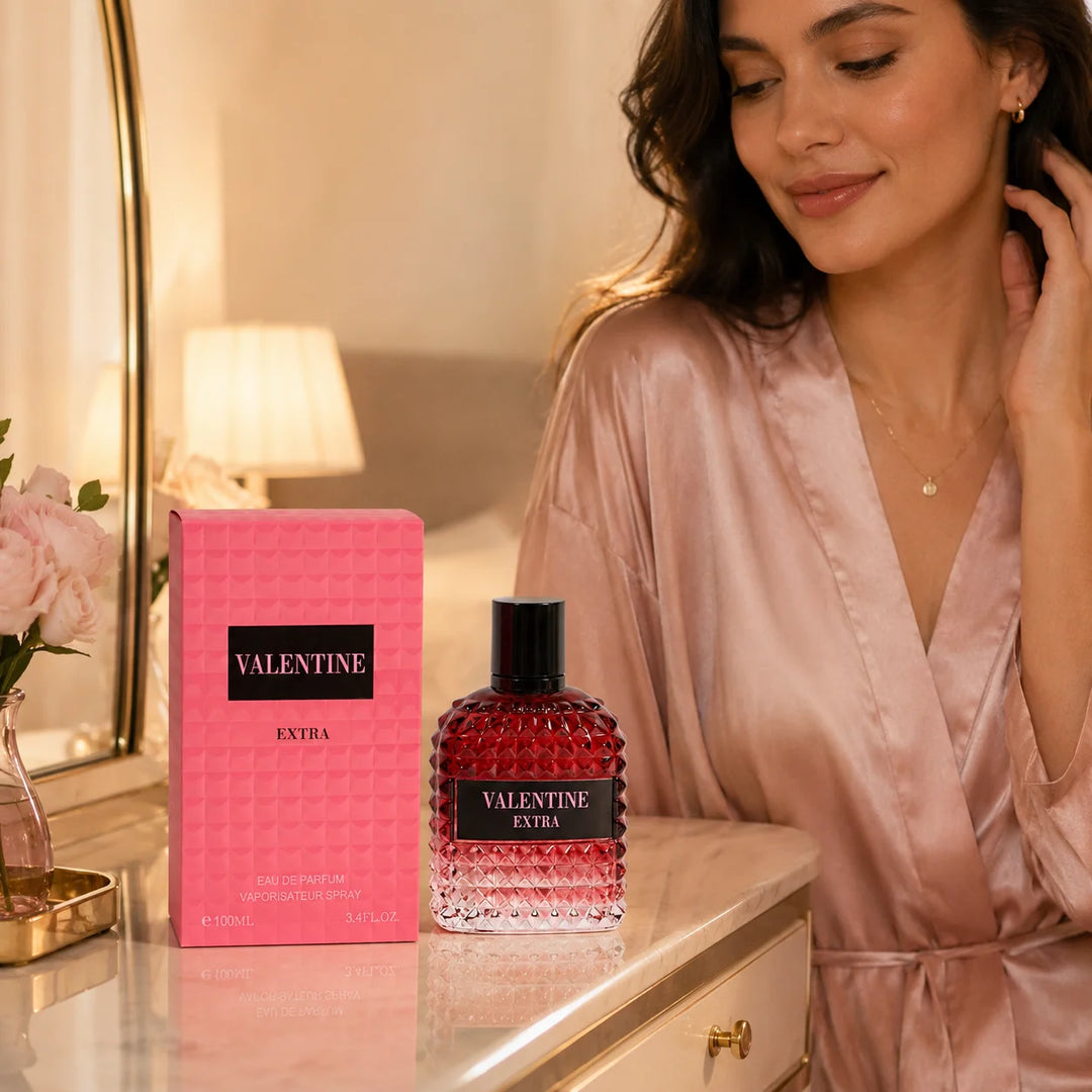 Valentine Extra Eau de Parfum for Women, 100ml / 3.4 Fl Oz – Sweet Floral Fruity Perfume Spray – Feminine Everyday Fragrance for Women, Gift for Her