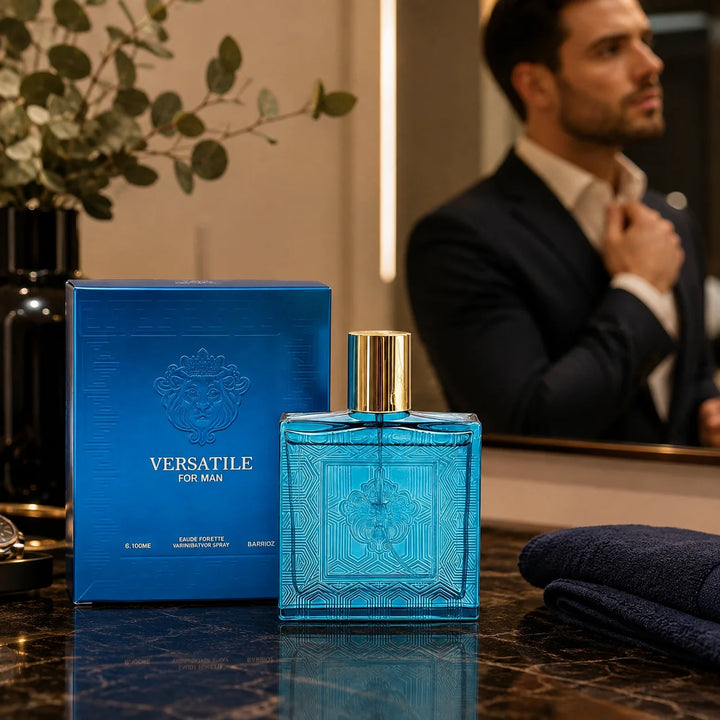 Versatile for Man Eau de Toilette, 100ml / 3.4 Fl Oz – Fresh Aquatic Aromatic Cologne for Men – Clean Masculine Everyday Fragrance Spray – Men’s Cologne Gift