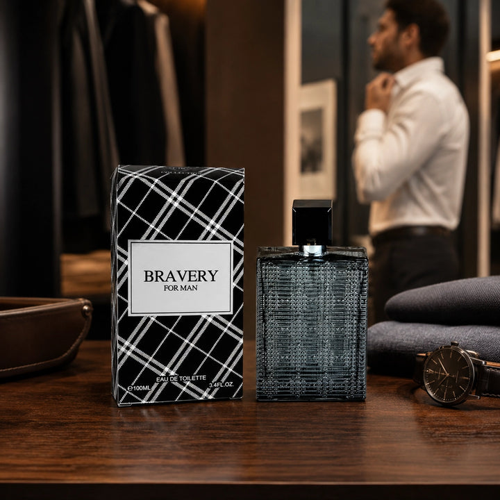 Bravery for Man Eau de Toilette, 100ml / 3.4 Fl Oz – Fresh Woody Aromatic Cologne for Men – Clean Masculine Everyday Fragrance Spray – Men’s Cologne Gift