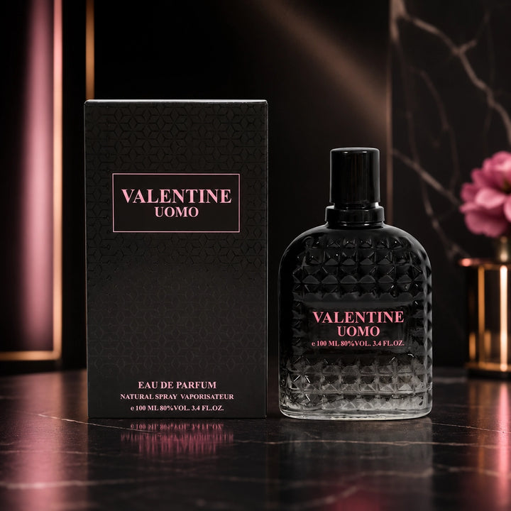 Valentine Uomo Eau de Parfum for Men, 100ml / 3.4 Fl Oz – Masculine Cologne Spray – Fresh Woody Aromatic Men’s Fragrance – Everyday &amp; Evening Scent for Men