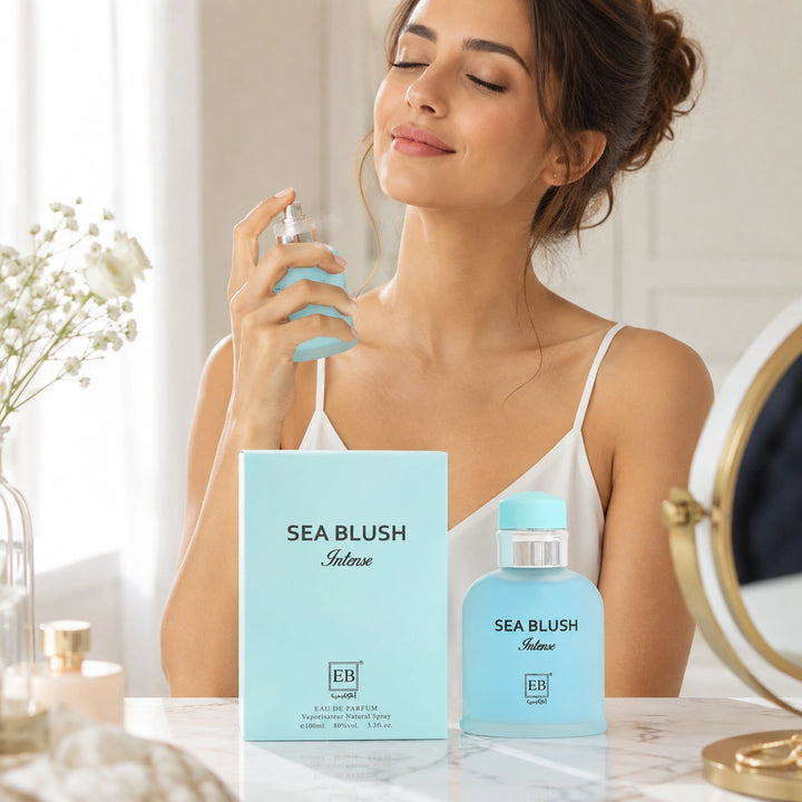 Sea Blush Intense Eau de Parfum, 100ml / 3.3 Fl Oz – Fresh Aquatic Floral Perfume Spray – Clean Oceanic Everyday Fragrance for Women