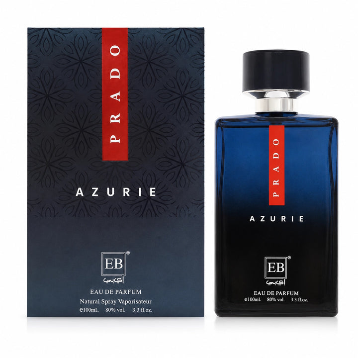 Prado Azurie Eau de Parfum for Men, 100ml / 3.3 Fl Oz – Fresh Woody Aromatic Men’s Cologne Spray – Masculine Everyday &amp; Evening Fragrance