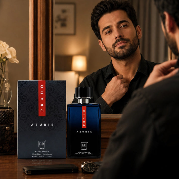 Prado Azurie Eau de Parfum for Men, 100ml / 3.3 Fl Oz – Fresh Woody Aromatic Men’s Cologne Spray – Masculine Everyday &amp; Evening Fragrance
