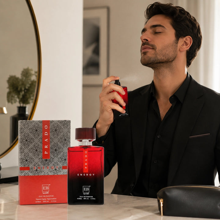Prado Energy Eau de Parfum for Men, 100ml / 3.3 Fl Oz – Fresh Woody Aromatic Men’s Cologne Spray – Bold Masculine Everyday &amp; Evening Fragrance