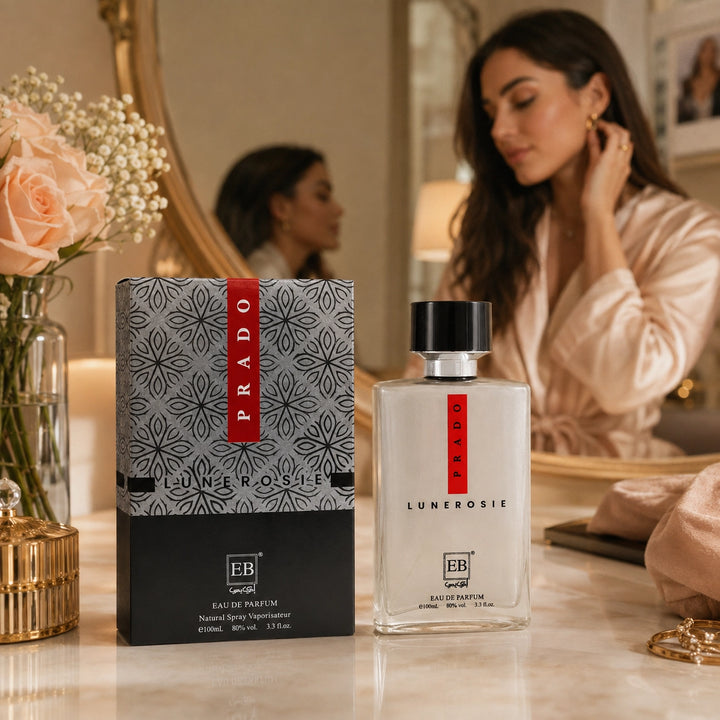 Prado Lunerosie Eau de Parfum, 100ml / 3.3 Fl Oz – Fresh Floral Musky Perfume Spray – Clean Soft Everyday Fragrance for Women