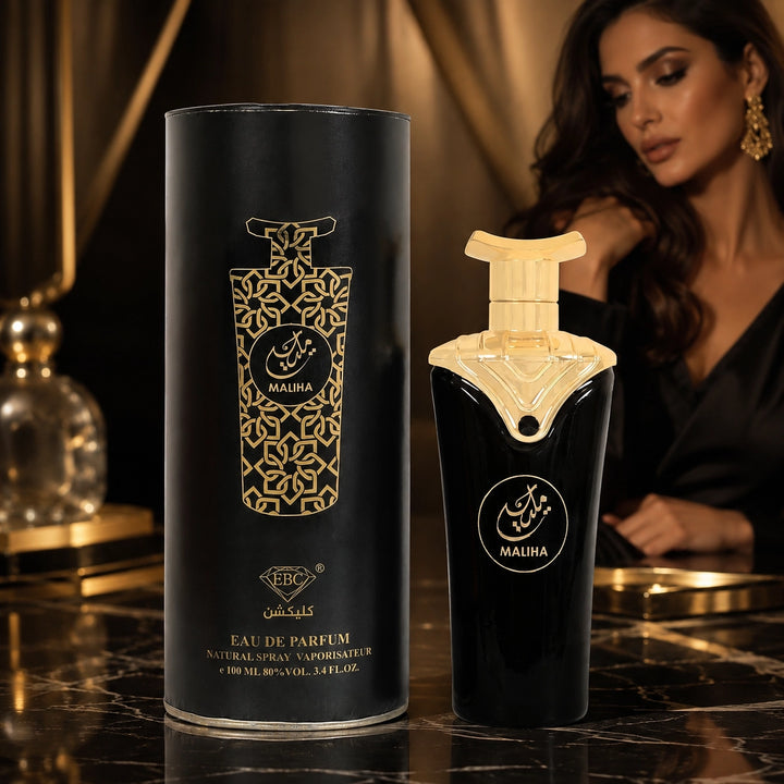 Maliha Eau de Parfum, 100ml / 3.4 Fl Oz – Warm Woody Amber Oriental Perfume Spray – Rich Elegant Unisex Fragrance for Women &amp; Men