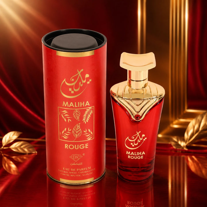 Maliha Rouge Eau de Parfum, 100ml / 3.4 Fl Oz – Warm Floral Amber Perfume Spray – Rich Elegant Unisex Fragrance for Women &amp; Men