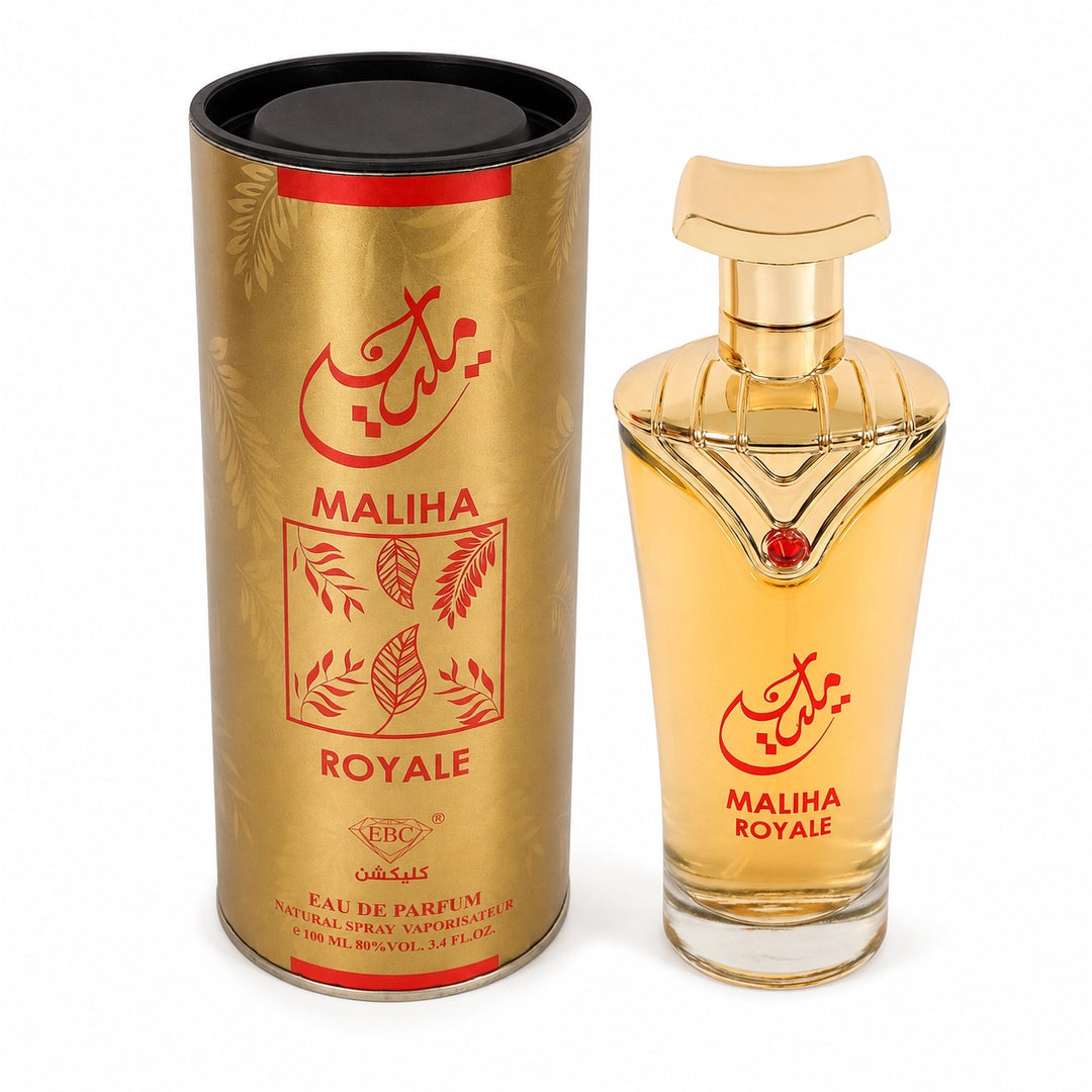 Maliha Royale Eau de Parfum 100ml / 3.4 Fl Oz – Warm Amber Floral Perfume Spray – Elegant Long-Lasting Unisex Fragrance for Women &amp; Men