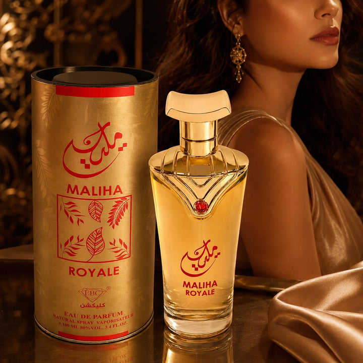 Maliha Royale Eau de Parfum 100ml / 3.4 Fl Oz – Warm Amber Floral Perfume Spray – Elegant Long-Lasting Unisex Fragrance for Women &amp; Men