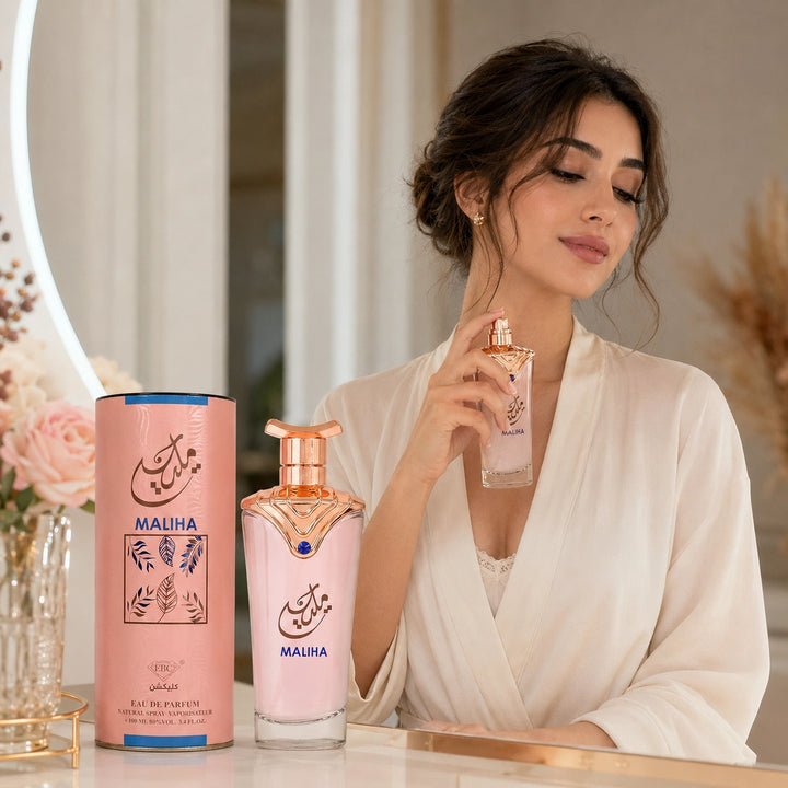 Maliha Eau de Parfum for Women 100ml / 3.4 Fl Oz – Elegant Floral Perfume Spray – Feminine Fresh Sweet Fragrance for Everyday Wear, Evening &amp; Gift Giving