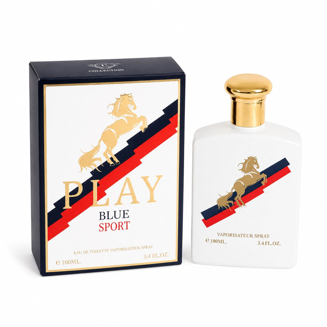 Play Blue Spore Eau de Toilette for Men 100ml / 3.4 Fl Oz – Fresh Clean Men’s Cologne Spray – Masculine Everyday Fragrance for Work, Casual Wear &amp; Gift Giving