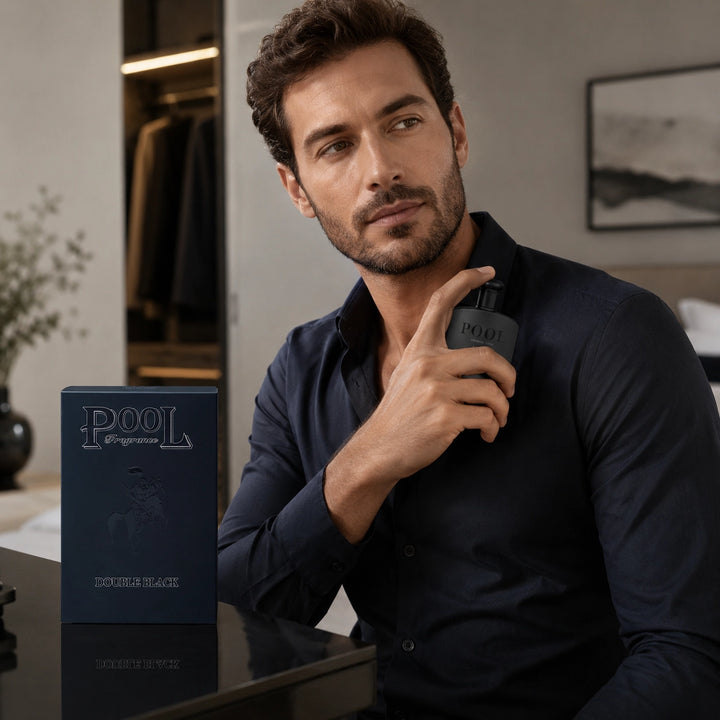 Pool Double Black Eau de Toilette for Men 100ml / 3.4 Fl Oz – Fresh Woody Aromatic Men’s Cologne Spray – Masculine Everyday Fragrance for Work, Evening &amp; Casual Wear