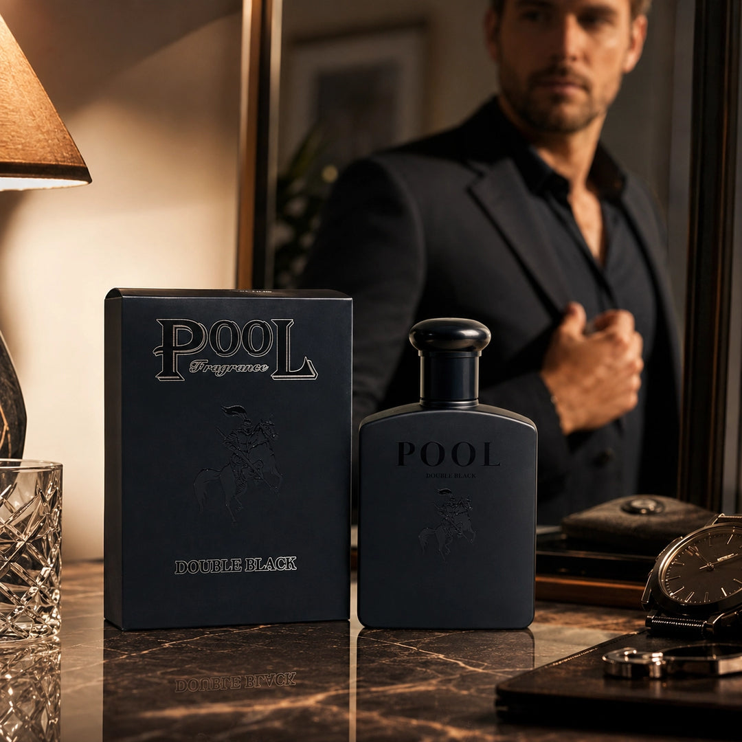 Pool Double Black Eau de Toilette for Men 100ml / 3.4 Fl Oz – Fresh Woody Aromatic Men’s Cologne Spray – Masculine Everyday Fragrance for Work, Evening &amp; Casual Wear
