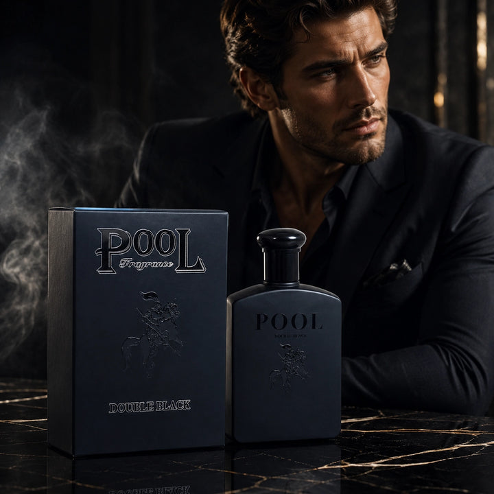 Pool Double Black Eau de Toilette for Men 100ml / 3.4 Fl Oz – Fresh Woody Aromatic Men’s Cologne Spray – Masculine Everyday Fragrance for Work, Evening &amp; Casual Wear