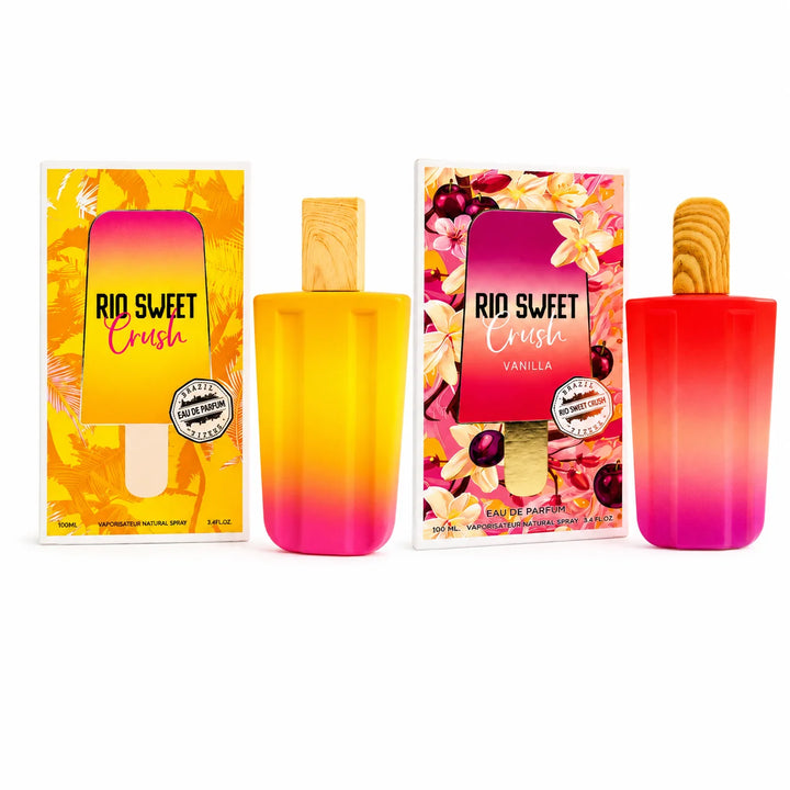 2 Piece Rio Sweet Crush Perfume Set for Women – Original &amp; Vanilla Eau de Parfum, 100ml / 3.4 Fl Oz Each – Sweet Fruity Vanilla Gourmand Fragrance Spray Gift Set