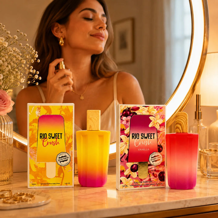 2 Piece Rio Sweet Crush Perfume Set for Women – Original &amp; Vanilla Eau de Parfum, 100ml / 3.4 Fl Oz Each – Sweet Fruity Vanilla Gourmand Fragrance Spray Gift Set