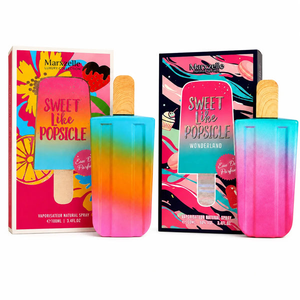 2 Piece Sweet Like Popsicle Perfume Set for Women – Original & Wonderland Eau de Parfum, 100ml / 3.4 Fl Oz Each – Sweet Fruity Floral Women’s Fragrance Gift Set