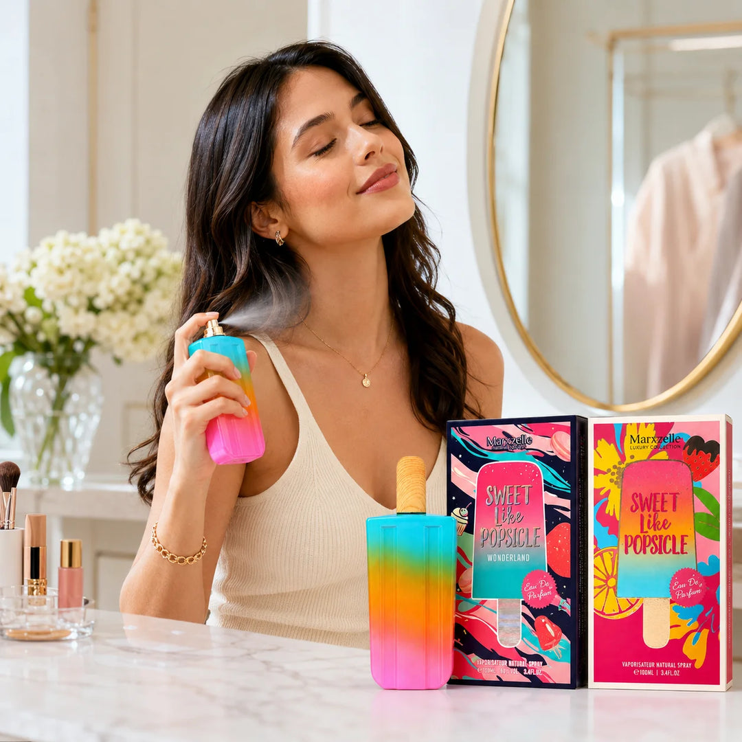 2 Piece Sweet Like Popsicle Perfume Set for Women – Original &amp; Wonderland Eau de Parfum, 100ml / 3.4 Fl Oz Each – Sweet Fruity Floral Women’s Fragrance Gift Set