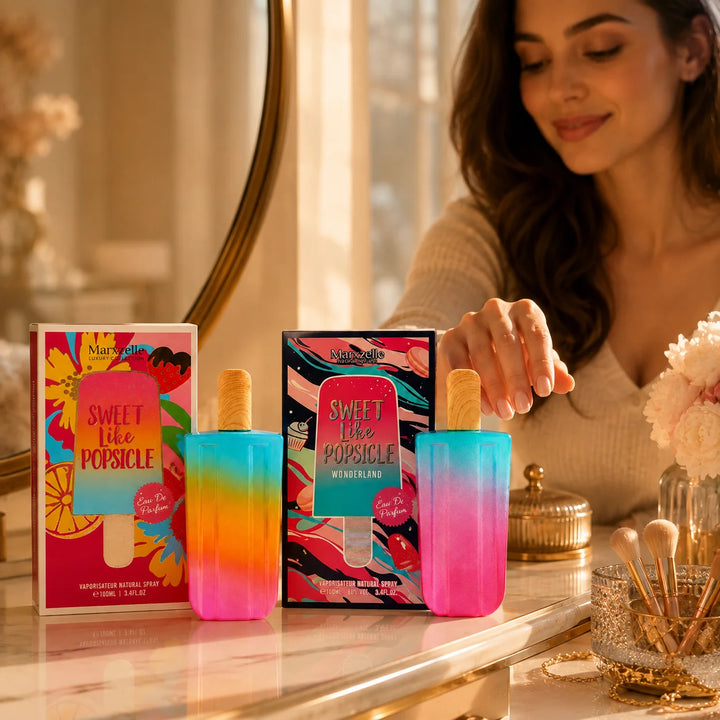 2 Piece Sweet Like Popsicle Perfume Set for Women – Original &amp; Wonderland Eau de Parfum, 100ml / 3.4 Fl Oz Each – Sweet Fruity Floral Women’s Fragrance Gift Set