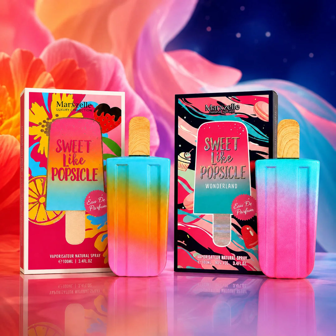 2 Piece Sweet Like Popsicle Perfume Set for Women – Original &amp; Wonderland Eau de Parfum, 100ml / 3.4 Fl Oz Each – Sweet Fruity Floral Women’s Fragrance Gift Set