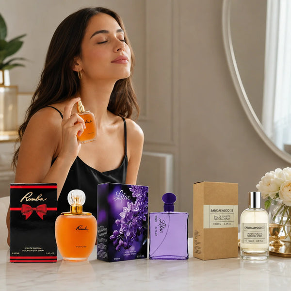 Rumba, Lilac & Sandalwood 33 Perfume Set – 3 Piece Fragrance Gift Set, Eau de Parfum & Eau de Toilette, Floral, Warm & Woody Scents