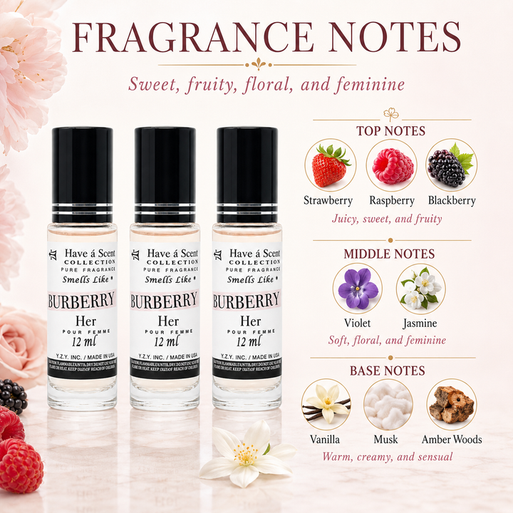 Burberry Her Inspired Perfume Trio 12 ml For Women