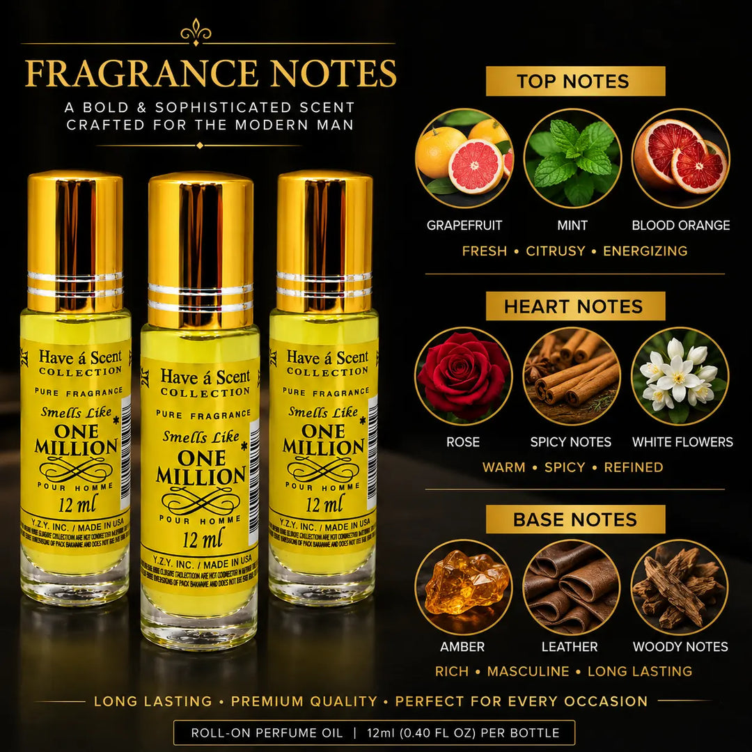 Smell Like 1 Millionaire Concentrated Perfume Oil Pack of 3 - 12ml