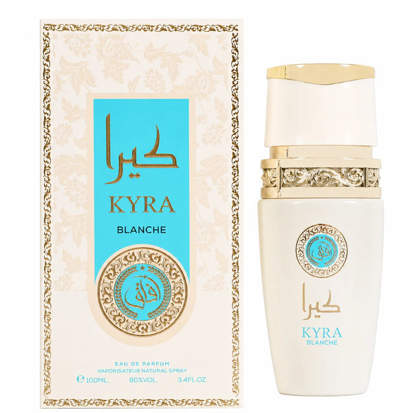 Kyra Blanche Eau de Parfum 3.4 oz / 100ml – Fresh Floral Perfume, Elegant Feminine Fragrance Spray, Full Size EDP for Women, Everyday & Evening Scent