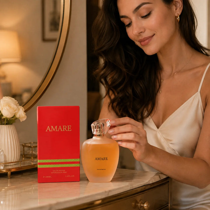 Amare Eau de Parfum for Women 100ml / 3.4 Fl Oz – Feminine Perfume Spray, Elegant Women’s Fragrance for Everyday Wear, Evening &amp; Special Occasions