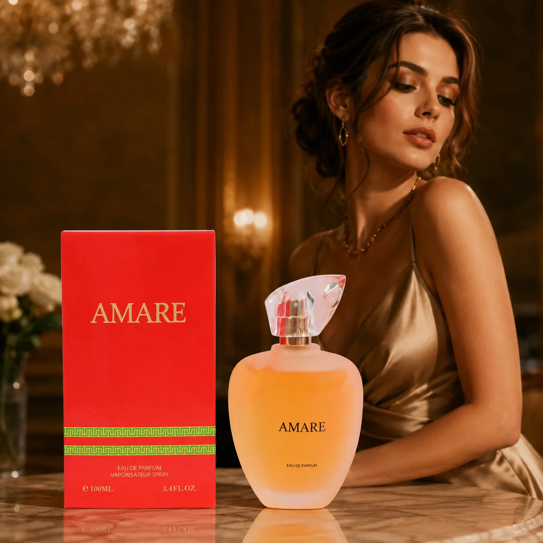 Amare Eau de Parfum for Women 100ml / 3.4 Fl Oz – Feminine Perfume Spray, Elegant Women’s Fragrance for Everyday Wear, Evening &amp; Special Occasions