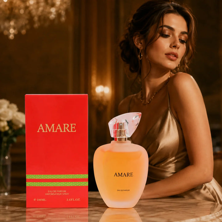 Amare Eau de Parfum for Women 100ml / 3.4 Fl Oz – Feminine Perfume Spray, Elegant Women’s Fragrance for Everyday Wear, Evening &amp; Special Occasions