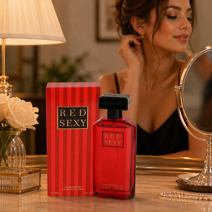 Red Sexy Eau de Parfum Spray 100ml – Bold Long-Lasting Perfume for Women, 3.4 Fl Oz