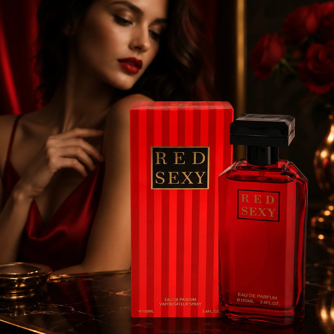 Red Sexy Eau de Parfum Spray 100ml – Bold Long-Lasting Perfume for Women, 3.4 Fl Oz