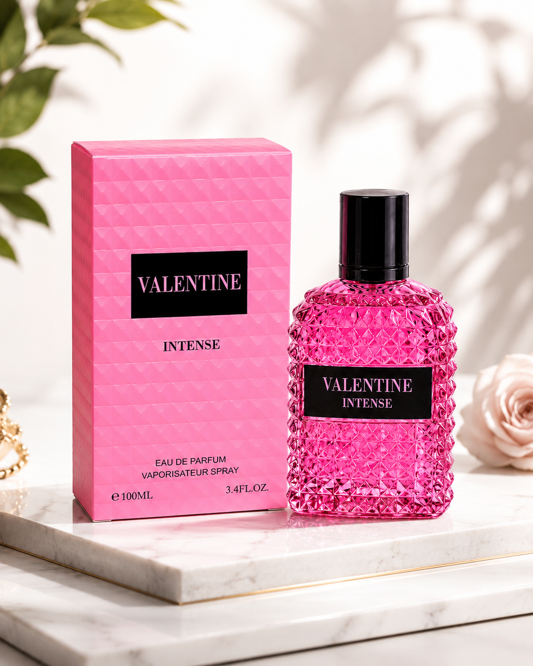 Valentine Intense Eau de Parfum for Women – Long Lasting Floral Fruity Sweet Perfume | 3.4 Fl Oz (100ml) Premium Women&