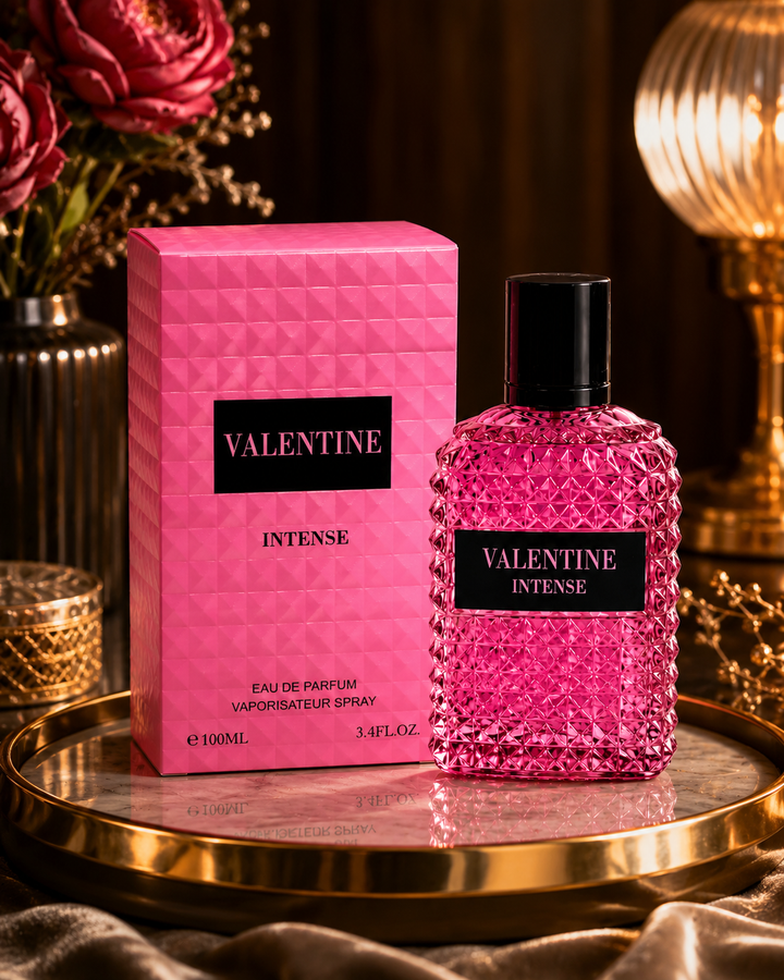 Valentine Intense Eau de Parfum for Women – Long Lasting Floral Fruity Sweet Perfume | 3.4 Fl Oz (100ml) Premium Women&