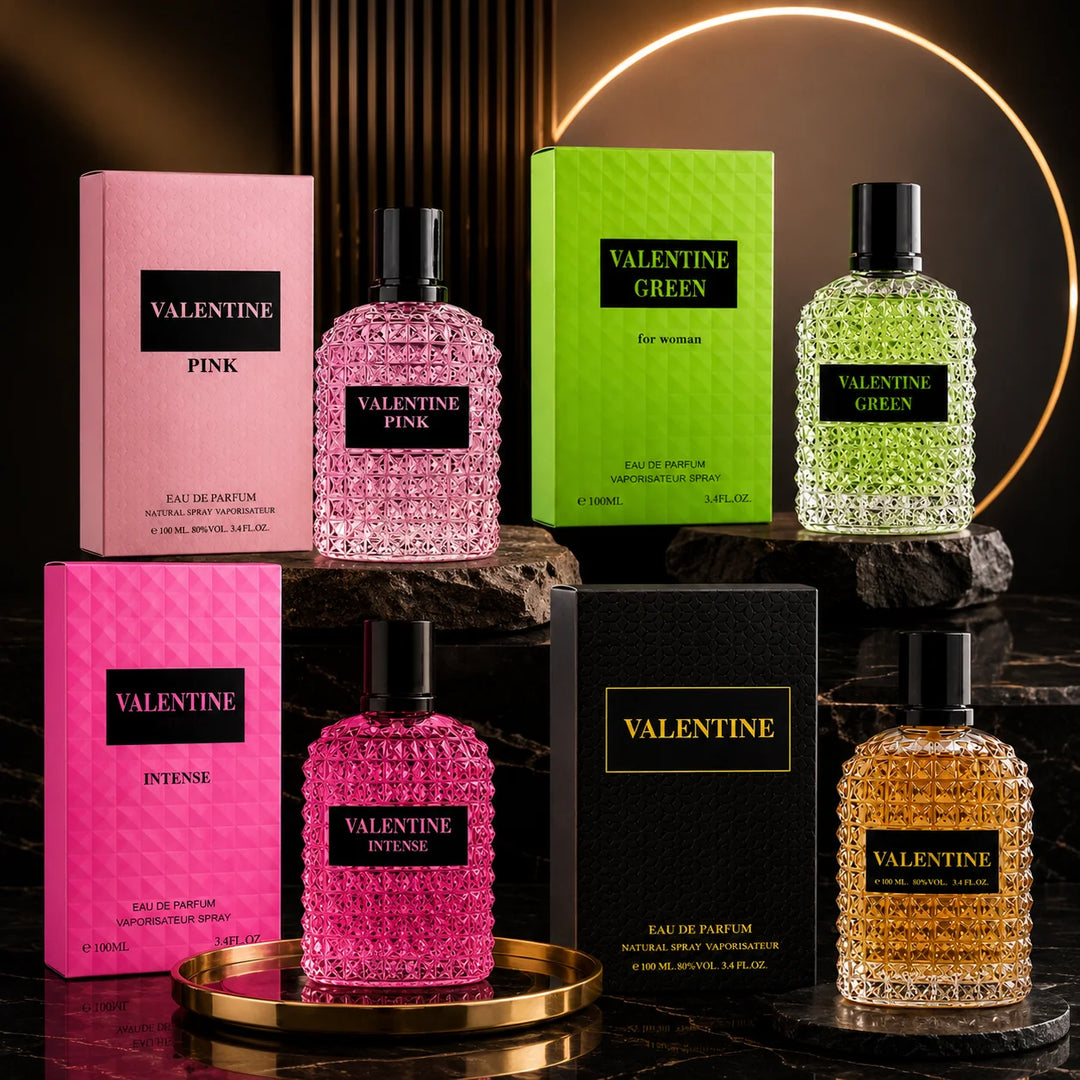 Valentine Perfume Gift Set for Women | Pink, Green, Intense &amp; Classic Eau De Parfum Collection | 4-Piece Long Lasting Women&