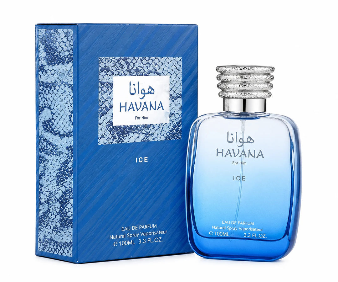 Havana Ice Eau de Parfum for Men, Long Lasting Fresh Aquatic Cologne Spray, Premium Citrus Woody Masculine Fragrance, Everyday Men&