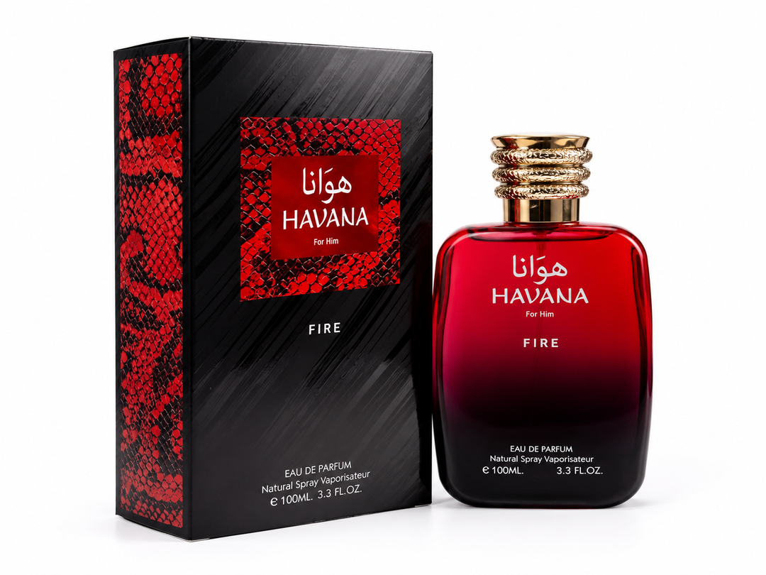 Havana Fire Eau de Parfum for Men, Long Lasting Warm Spicy Woody Cologne Spray, Premium Masculine Fragrance, Everyday &amp; Evening Wear, 3.3 Fl Oz (100ml)