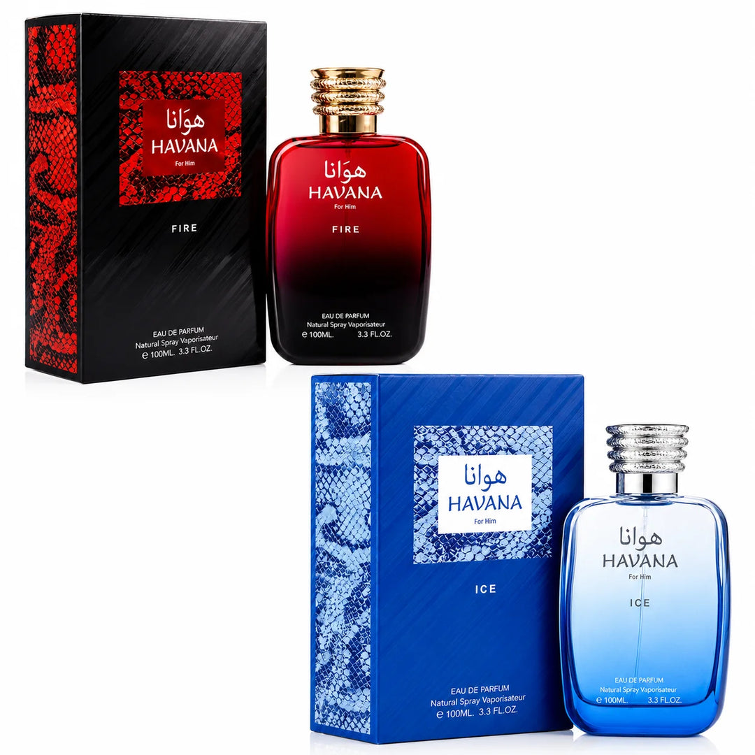 HAVANA Hot &amp; Cold Collection for Men – Fire &amp; Ice Eau de Parfum Gift Set, Long Lasting Men&