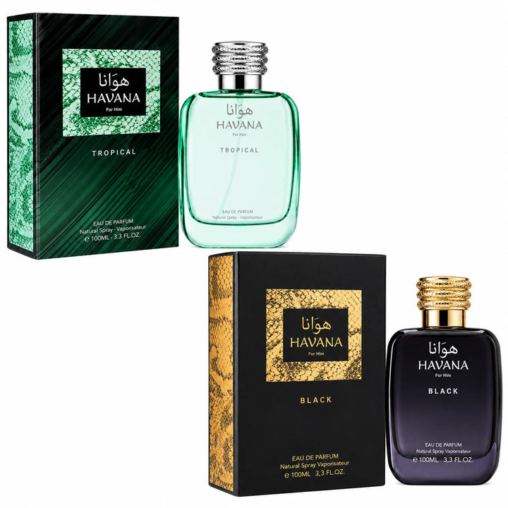HAVANA Weekend Collection for Men – Black &amp; Tropical Eau de Parfum Gift Set, Long Lasting Men&