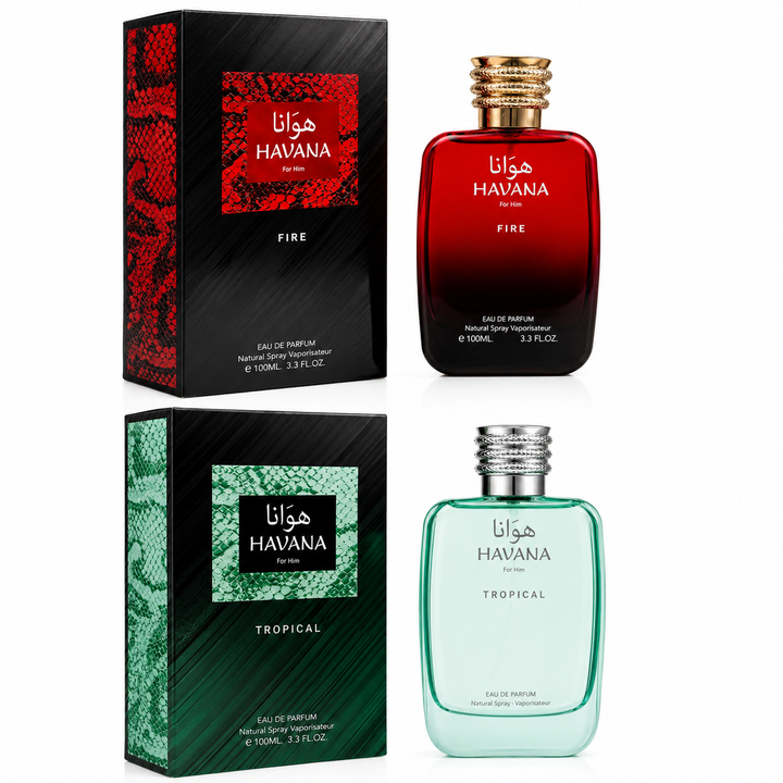 HAVANA Adventure Duo for Men – Fire &amp; Tropical Eau de Parfum Gift Set, Long Lasting Men&