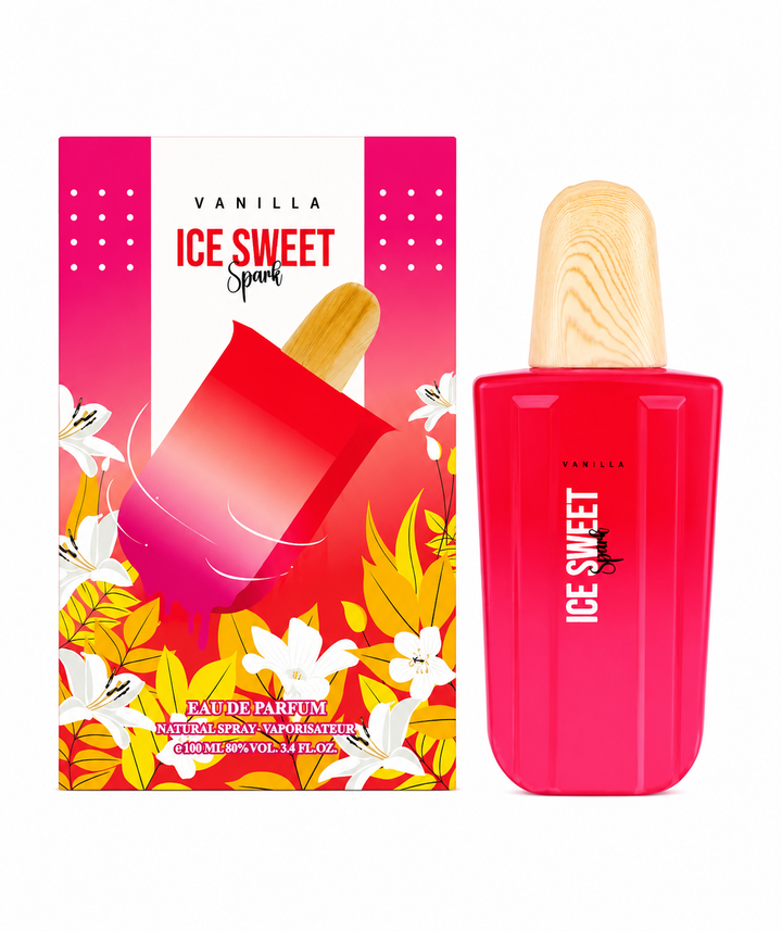Vanilla Ice Sweet Spark Eau de Parfum for Women 3.4 Fl Oz (100ml) | Long Lasting Sweet Vanilla Floral Perfume | Warm Gourmand Women&