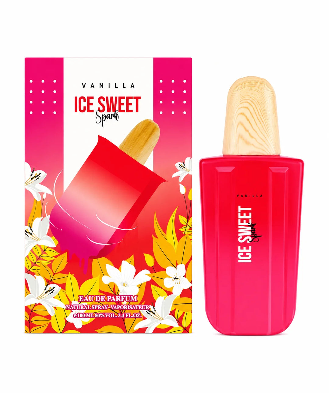 Vanilla Ice Sweet Spark Eau de Parfum for Women 3.4 Fl Oz (100ml) | Long Lasting Sweet Vanilla Floral Perfume | Warm Gourmand Women&