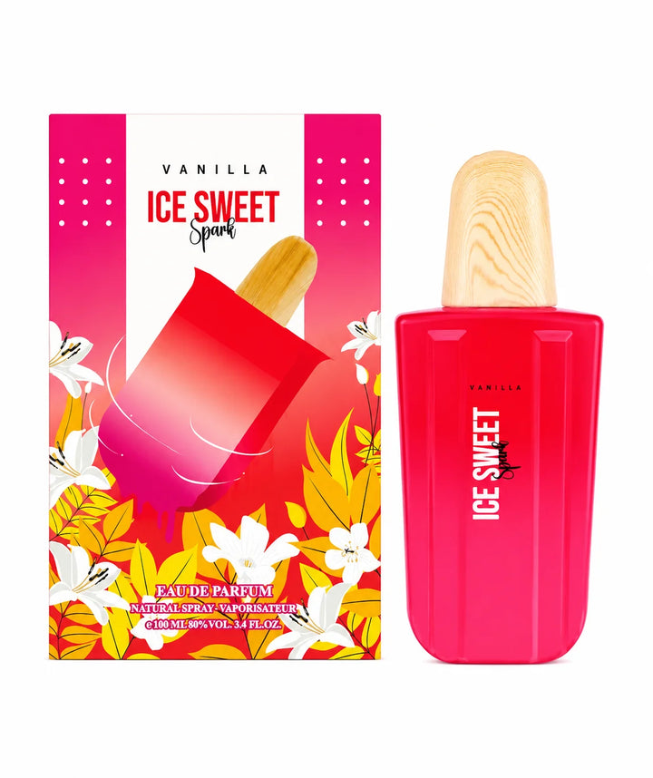 Vanilla Ice Sweet Spark Eau de Parfum for Women 3.4 Fl Oz (100ml) | Long Lasting Sweet Vanilla Floral Perfume | Warm Gourmand Women&