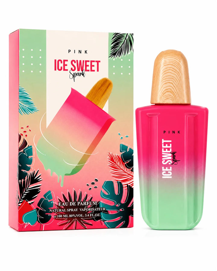 Pink Ice Sweet Spark Eau de Parfum for Women 3.4 Fl Oz (100ml) | Long Lasting Sweet Fruity Floral Perfume | Tropical Summer Women&