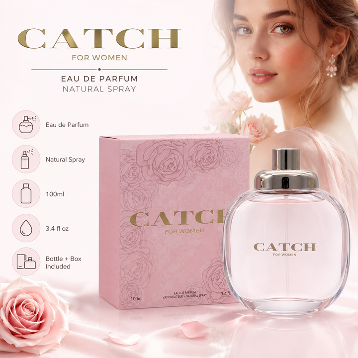 CATCH for Women 3.4 oz EDP | Fresh Floral Citrus Scent