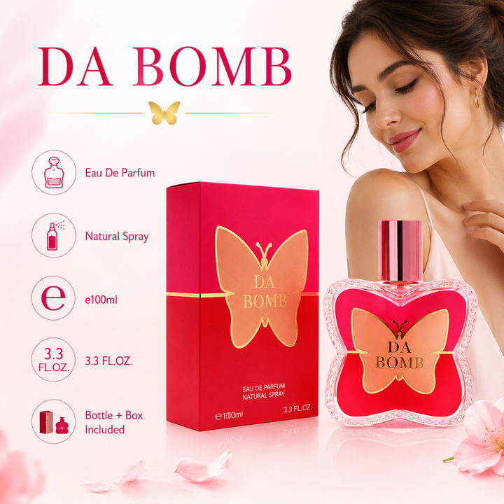 Da Bomb Eau de Parfum for Women – 3.3 oz / 100 ml Long Lasting Sweet Floral Perfume – Bold Feminine Fragrance Spray – Everyday &amp; Party Wear Perfume Gift for Women