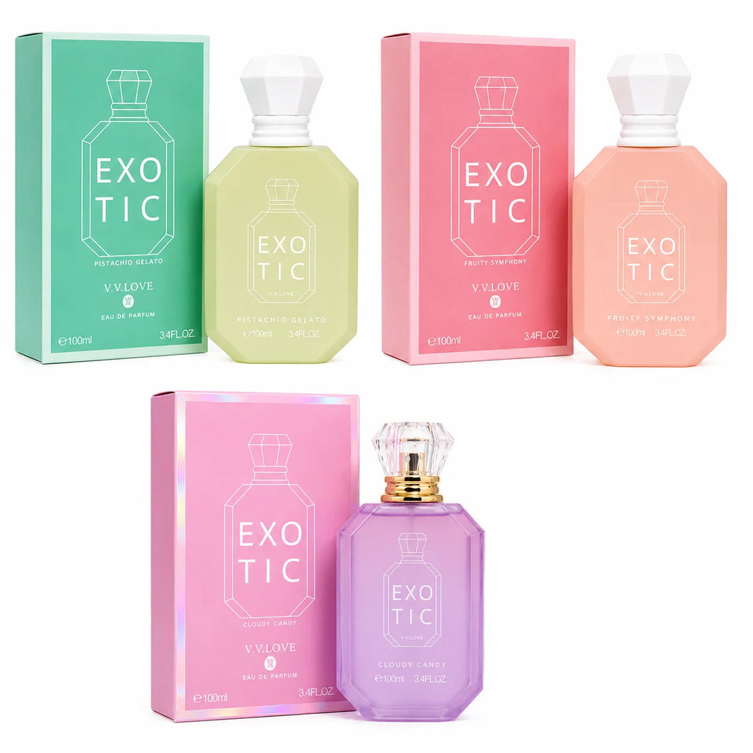 Pistachio Gelato, Fruity Symphony &amp; Cloudy Candy Eau de Parfum Gift Set for Women – 3 Pack 100ml / 3.4 Fl Oz Each Sweet &amp; Fruity Fragrance Collection